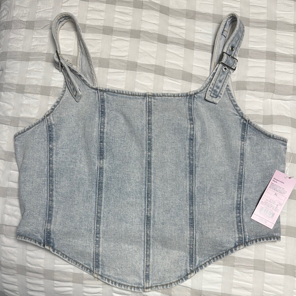 Wild Fable Denim Corset Top